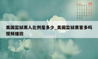 美国监狱黑人比例是多少_美国监狱黑客多吗视频播放