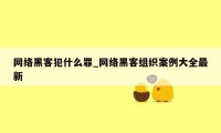 网络黑客犯什么罪_网络黑客组织案例大全最新