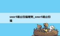 snort端口扫描规则_snort端口扫描