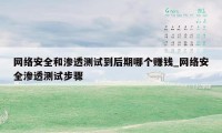 网络安全和渗透测试到后期哪个赚钱_网络安全渗透测试步骤