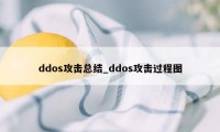 ddos攻击总结_ddos攻击过程图