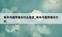 有木马程序提示什么信息_有木马程序提示什么