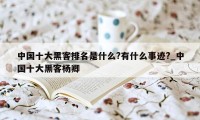 中国十大黑客排名是什么?有什么事迹?_中国十大黑客杨卿
