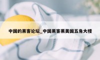 中国的黑客论坛_中国黑客黑美国五角大楼