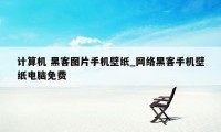 计算机 黑客图片手机壁纸_网络黑客手机壁纸电脑免费