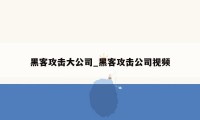 黑客攻击大公司_黑客攻击公司视频