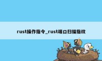 rust操作指令_rust端口扫描指纹