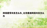 网络遭受攻击怎么办_北京遭遇网络攻击怎么办