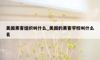 美国黑客组织叫什么_美国的黑客学校叫什么名