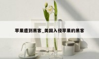 苹果遭到黑客_美国入侵苹果的黑客
