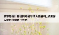 黑客是指计算机网络的非法入侵者吗_被黑客入侵的法律责任包括