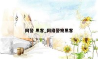 网警 黑客_网络警察黑客