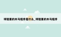 项链里的木马程序是什么_项链里的木马程序
