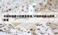 中国网络最小的黑客是谁_中国网络最小的黑客是